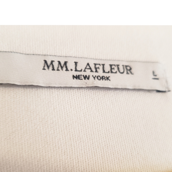 MM.LAFLEUR Lindy Top Womens Ivory L Scoopneck Layered Lined Classic Pullover - Picture 7 of 9